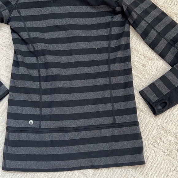 Lululemon Stride Jacket Black Black Micro Macro Stripe / Black full zip, Size 4 - Picture 11 of 16